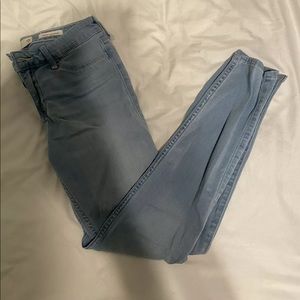 Hollister Jeans 3 Short Blue Denim Laguna Skinny Stretch Solid Low Rise Womens